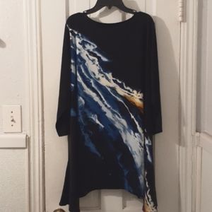 Black Alfani 3/4 sleeve shark bite top size 2x